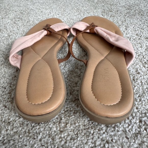 Blush Pink / Brown Thong Sandal - Picture 5 of 7